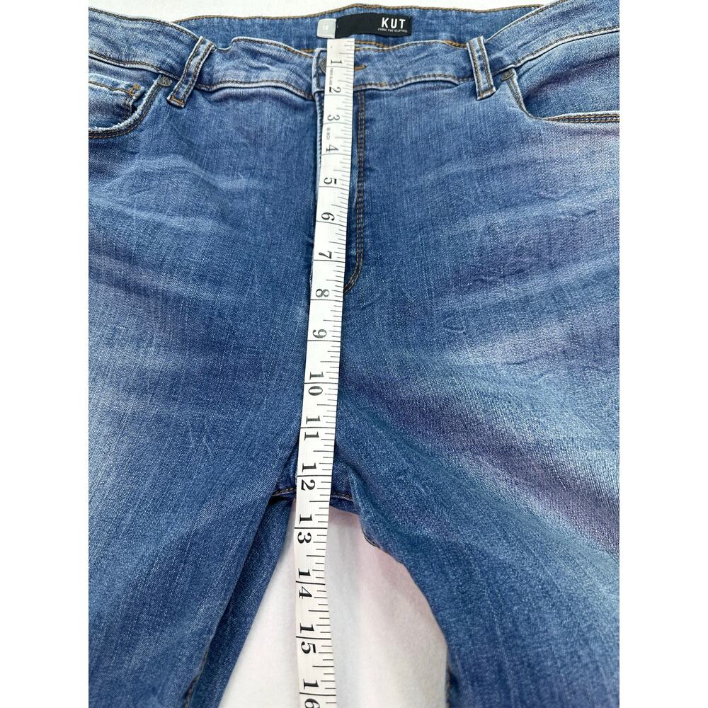 Kut from the Kloth Ana High Rise Fab Ab Flare Jeans Medium Wash Size 18 - Picture 12 of 15